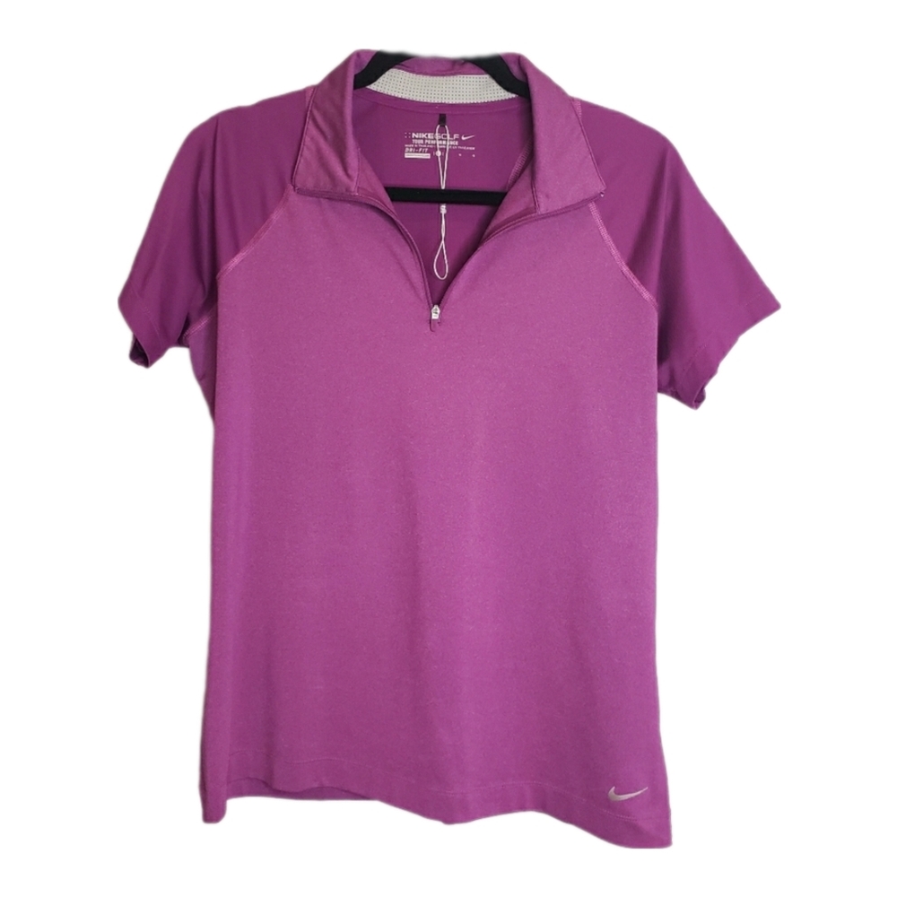 Nike Dri-fit Women's Short Sleeve Tee NWOT Golf Tour Performance Purple